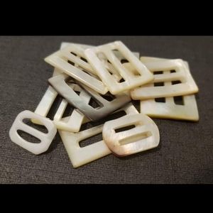 Antique Mother of Pearl Belt Buckle for Fabric Belts 1950's